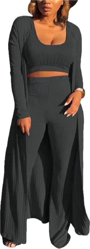 “Jules” 3 piece pants(dark grey)