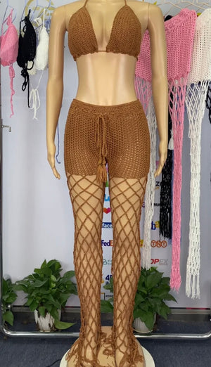 “Nadia” pants set (brown)