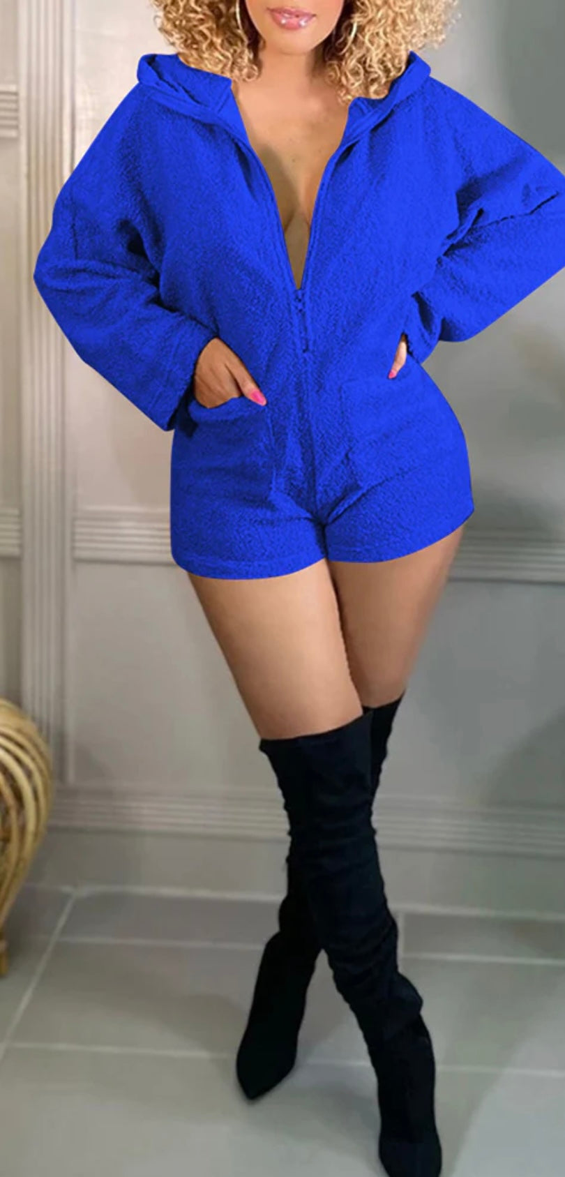 “Teddy” romper (blue)