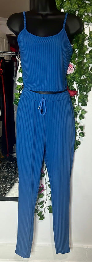 “Liyah” pants set (blue)