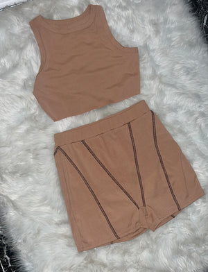 “Jayla” short set (tan)