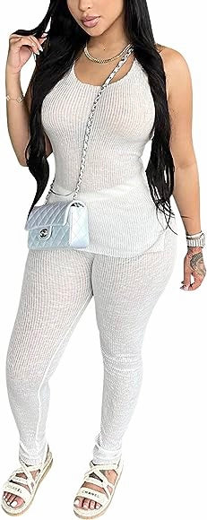 “Cassie” pants set (white)