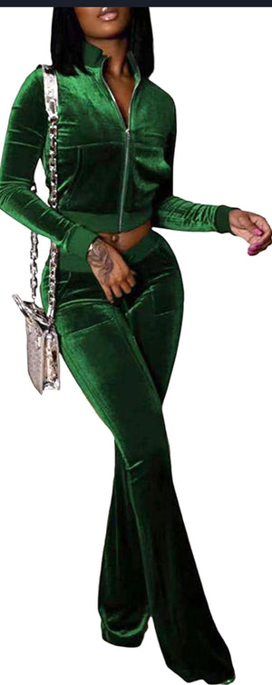 “Baddie” pants set (green)