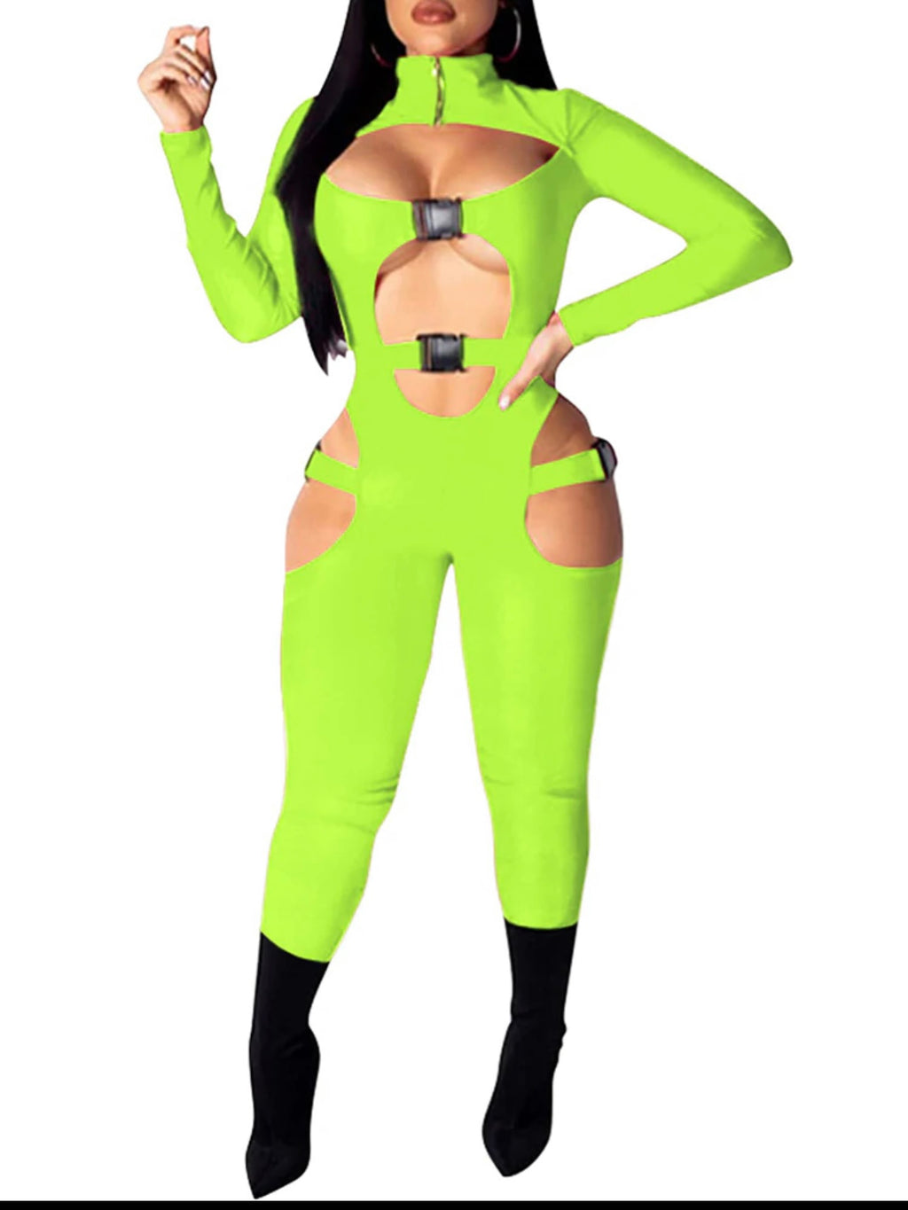 “Laura” pants jumpsuit (neon green)