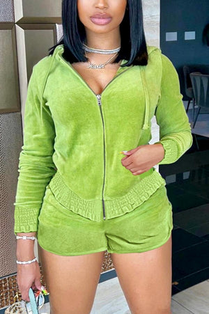 “India” short set (green)