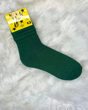 “Slouch” socks (dark green)