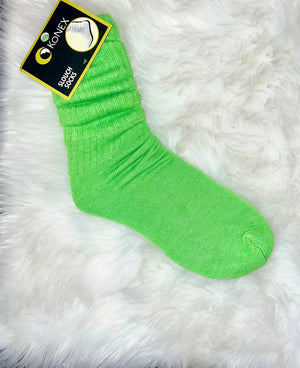 “Slouch” socks (light green)